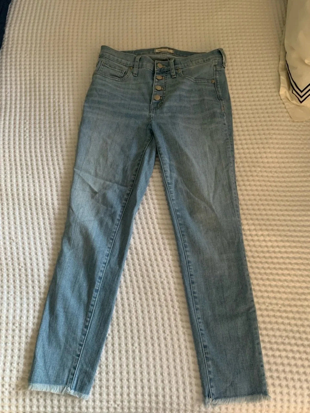 Madewell Light Blue High-Rise Skinny Jeans with Button-Fly - Picture 1 of 6